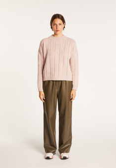 Round-neck wool and nylon sweater - Gustave