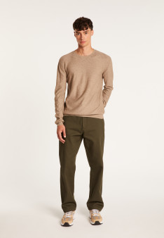 Cotton and cashmere crew neck jumper - Hizoka