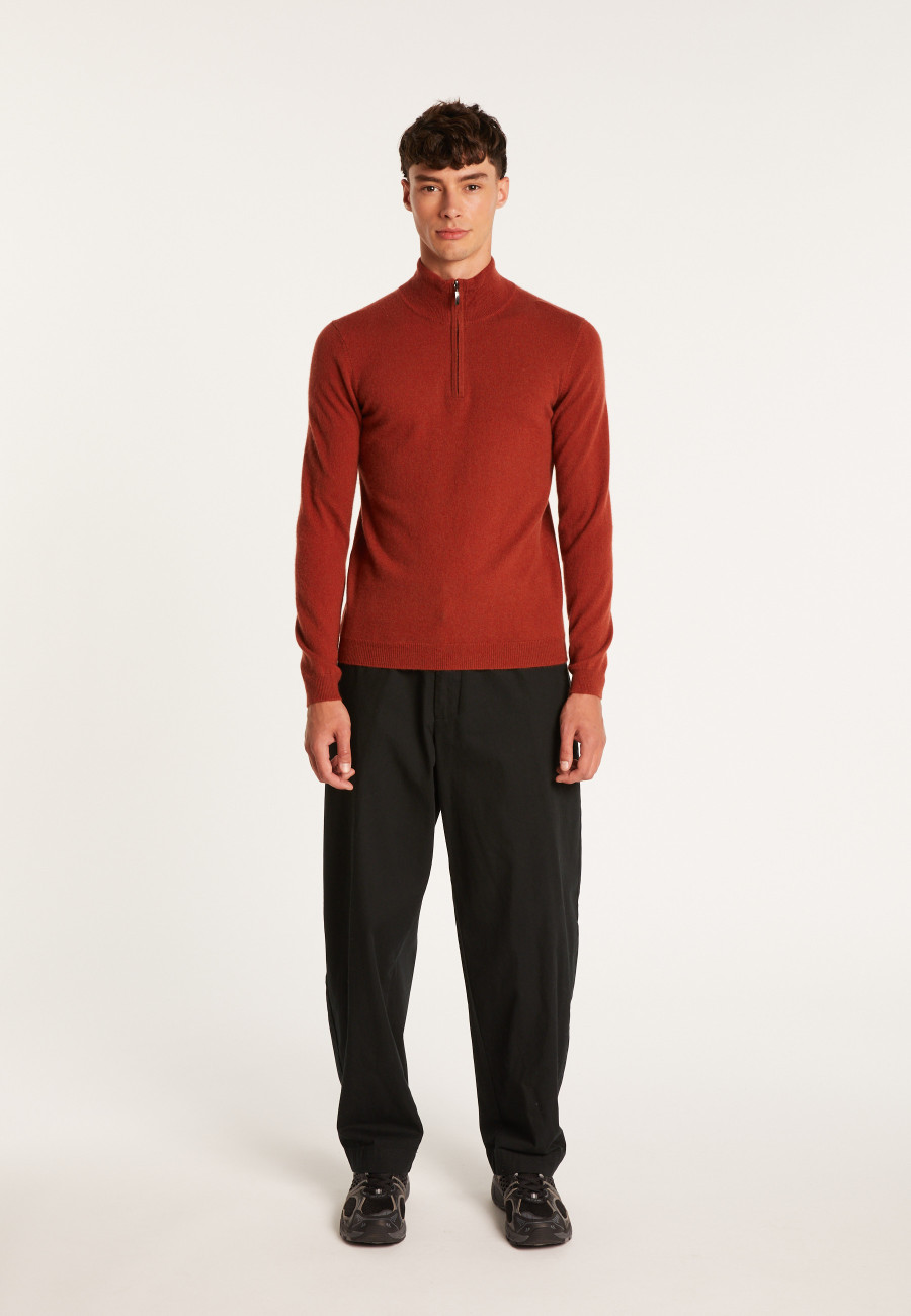 Cashmere zip-up 2-ply jumper - Emile