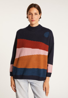 Pull multicolore Saturne