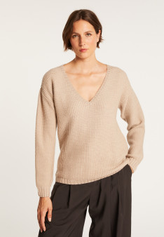 Pull col V pour femme Soizic