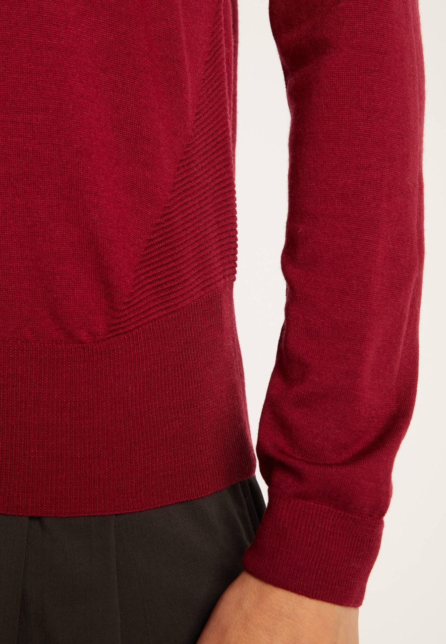 Polo neck jumper in merino wool - Elisa 