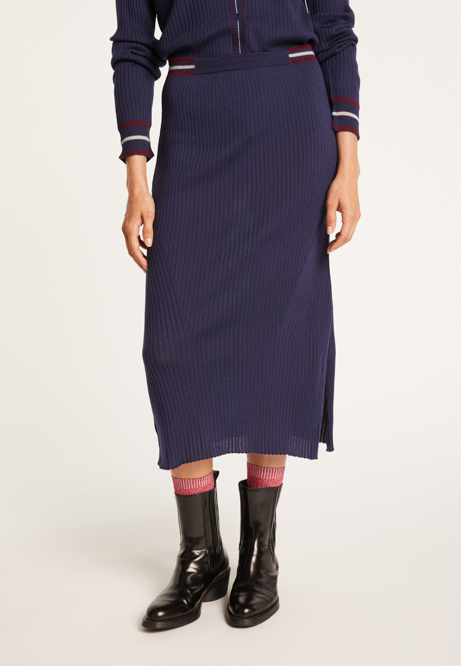 Pencil skirt in ribbed wool - Etreinte 