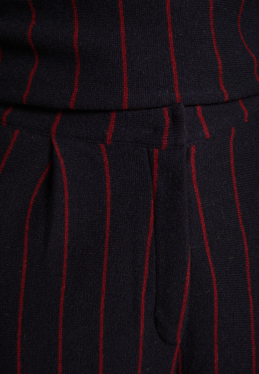 Wool and cotton trousers with tennis stripes - Etienne