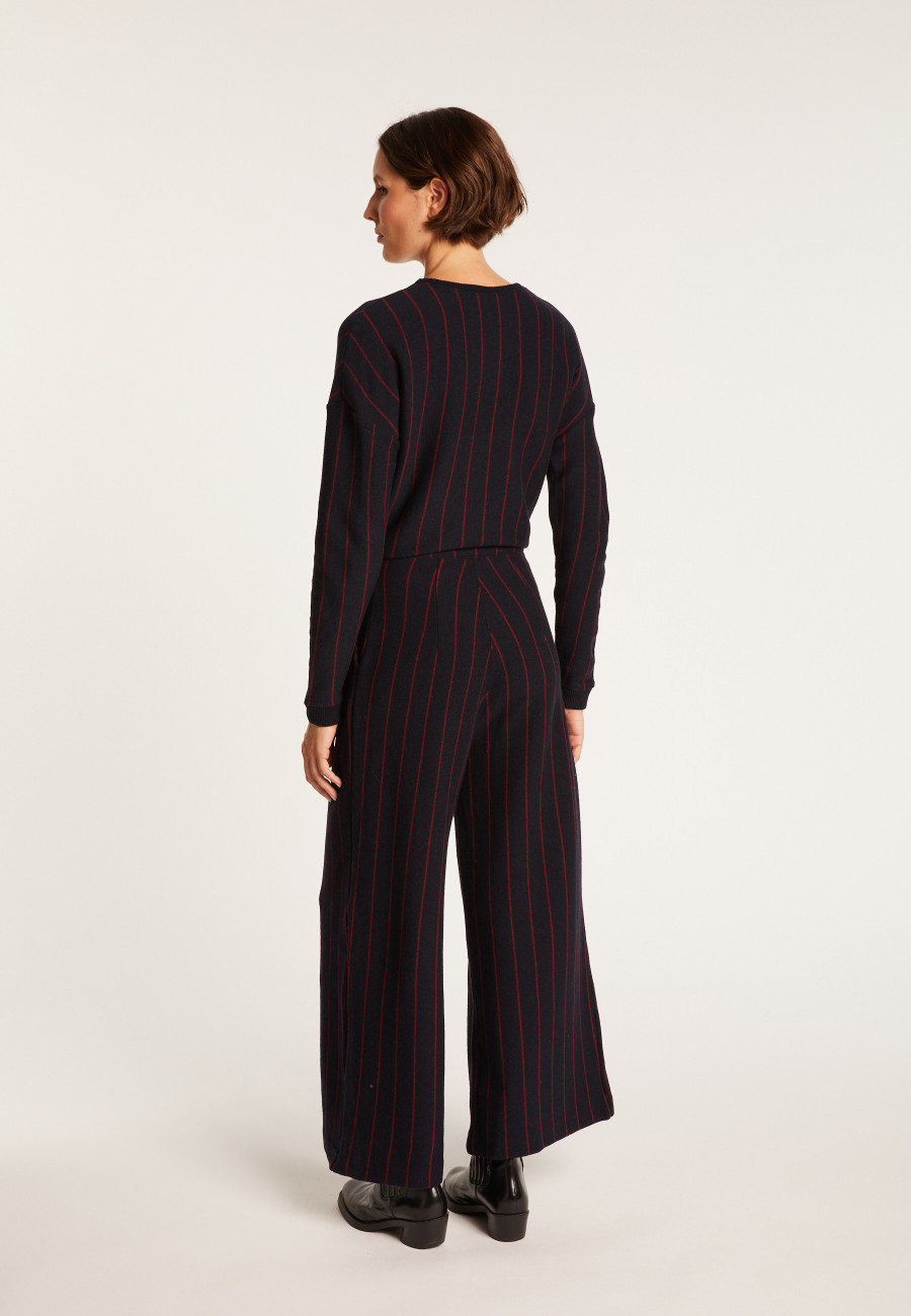 Wool and cotton trousers with tennis stripes - Etienne