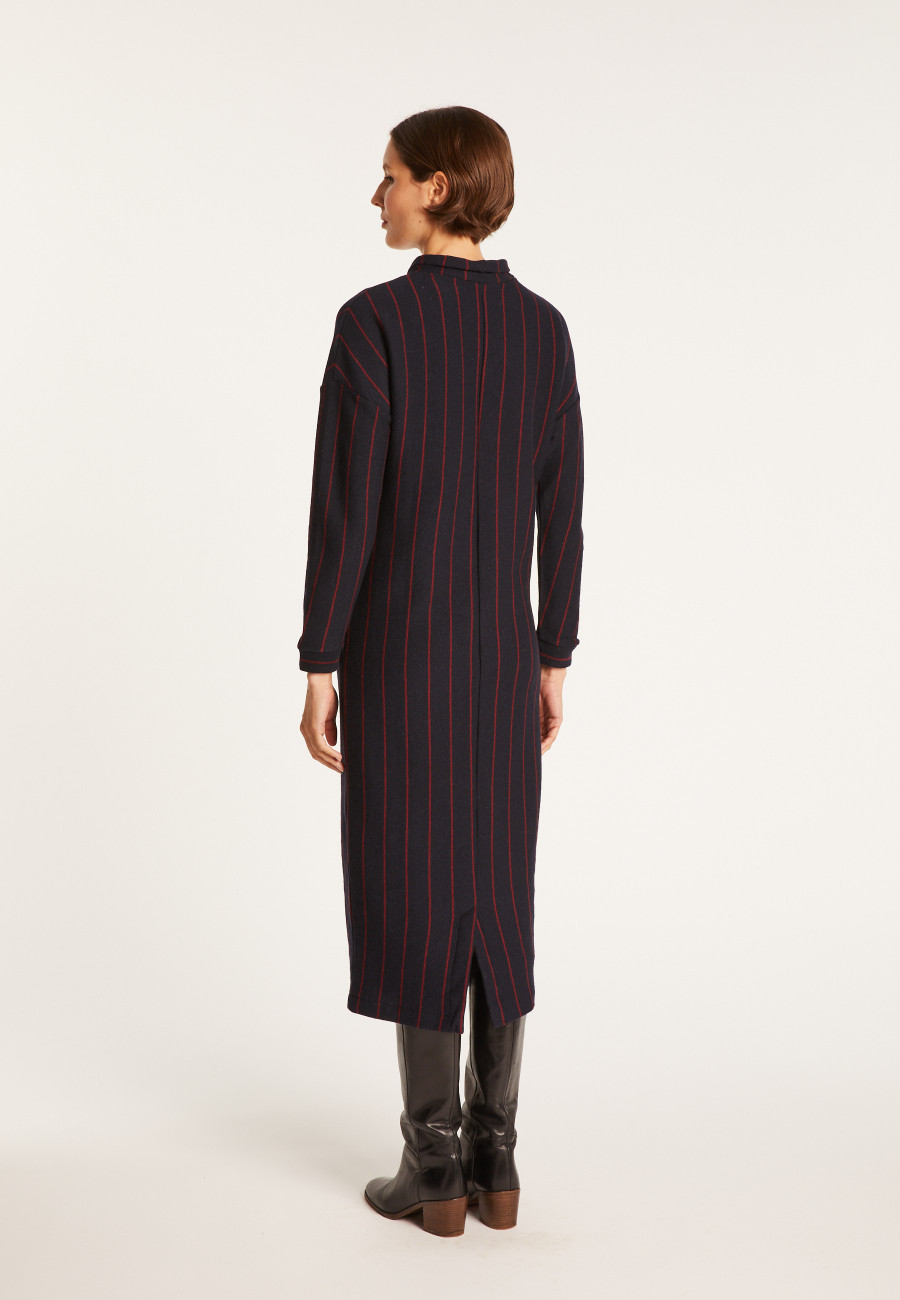 Knit dress with tennis stripes - Edelweiss