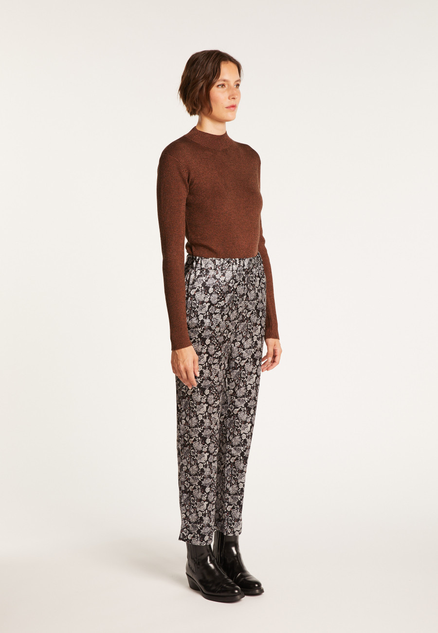 Straight-cut silk trousers by Maison Montagut & Maison Martin Morel -Ginga