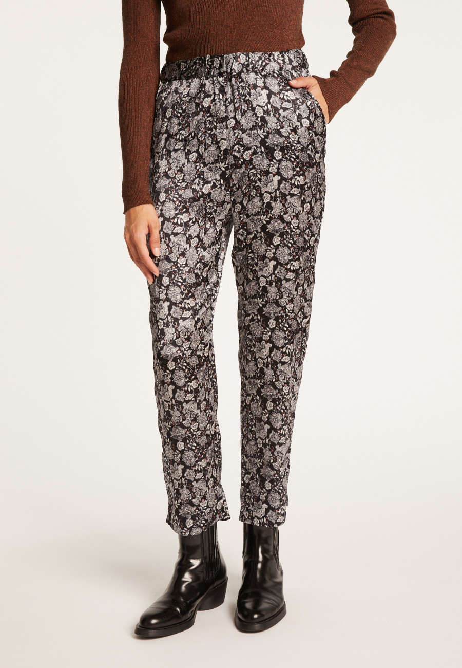 Straight-cut silk trousers by Maison Montagut & Maison Martin Morel -Ginga