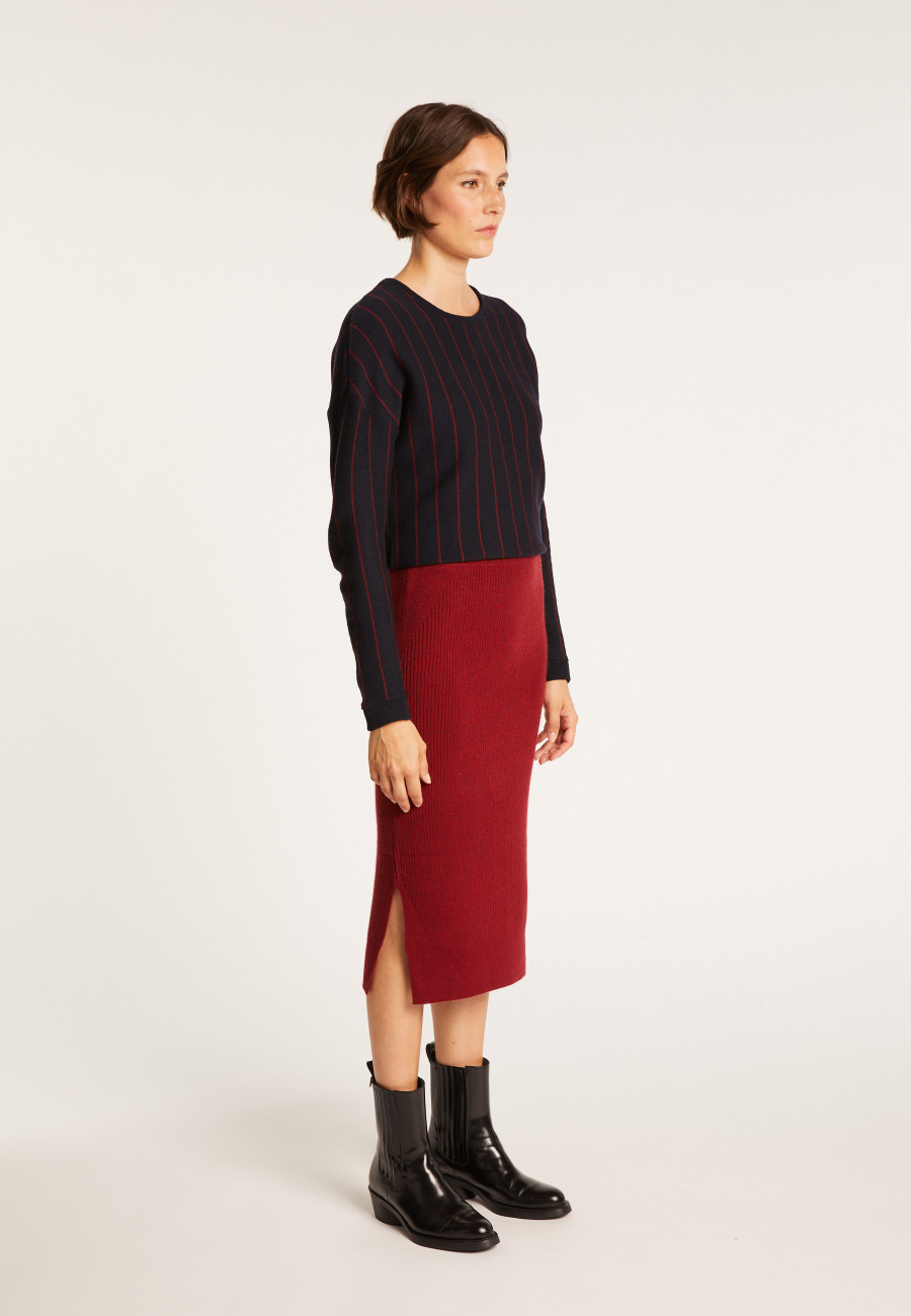 100% cashmere straight skirt.GRENADE