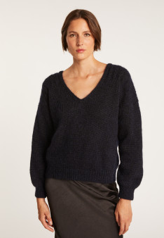 Pull en mohair dos torsadé - Gwen