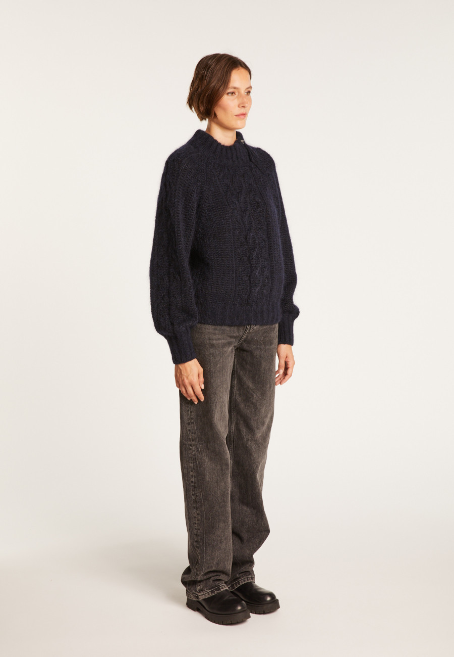 Zipped high-neck mohair sweater - Gilda