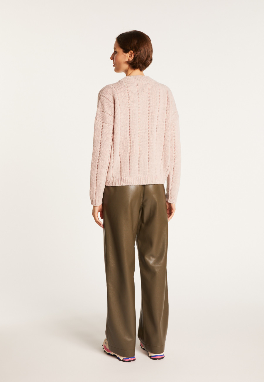 Round-neck wool and nylon sweater - Gustave