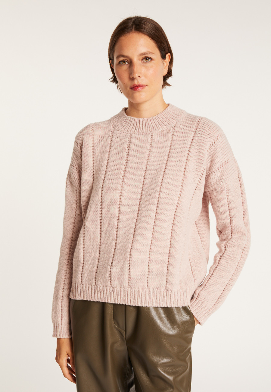 Round-neck wool and nylon sweater - Gustave