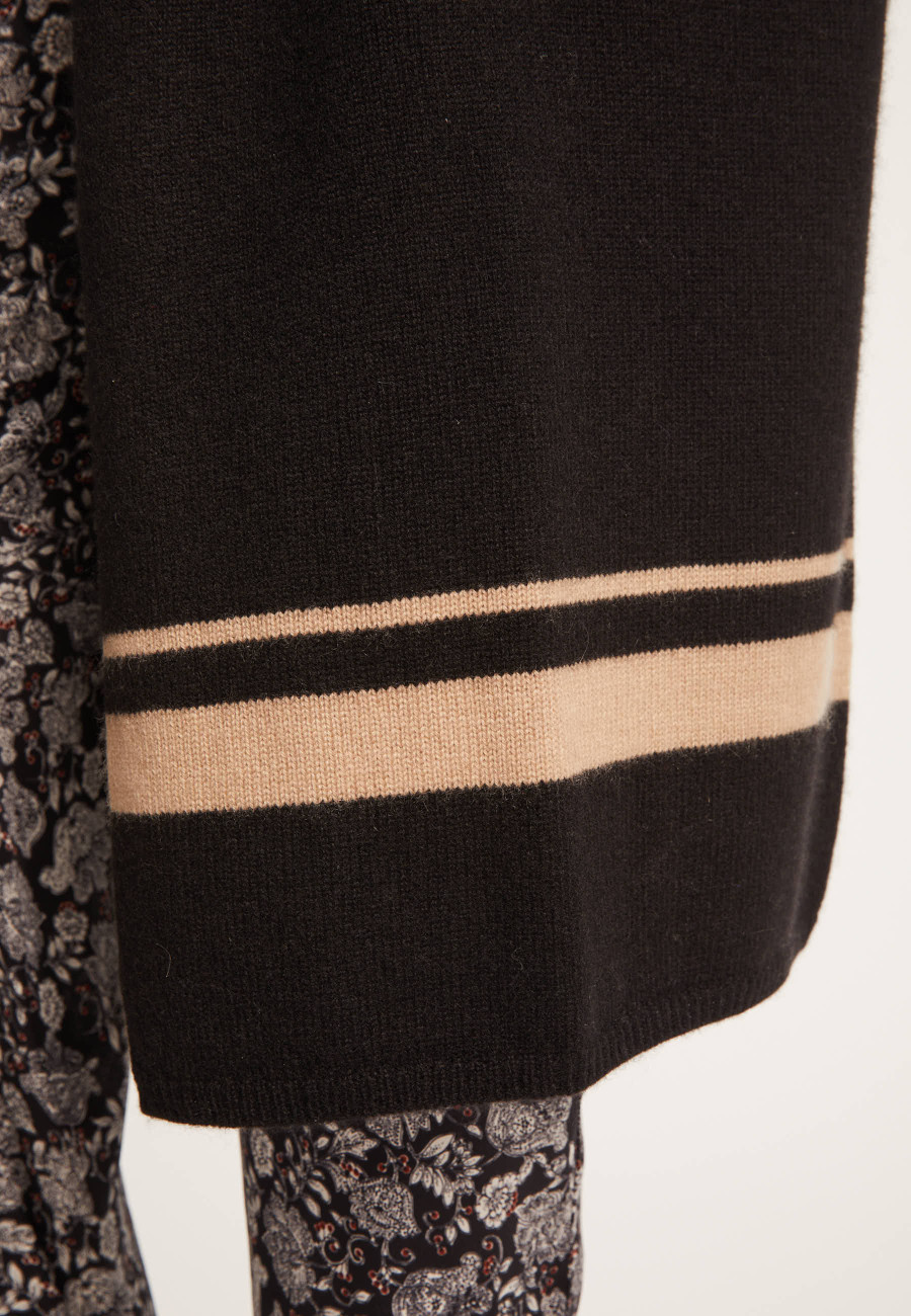 2-ply cashmere coat with high collar - Dorys
