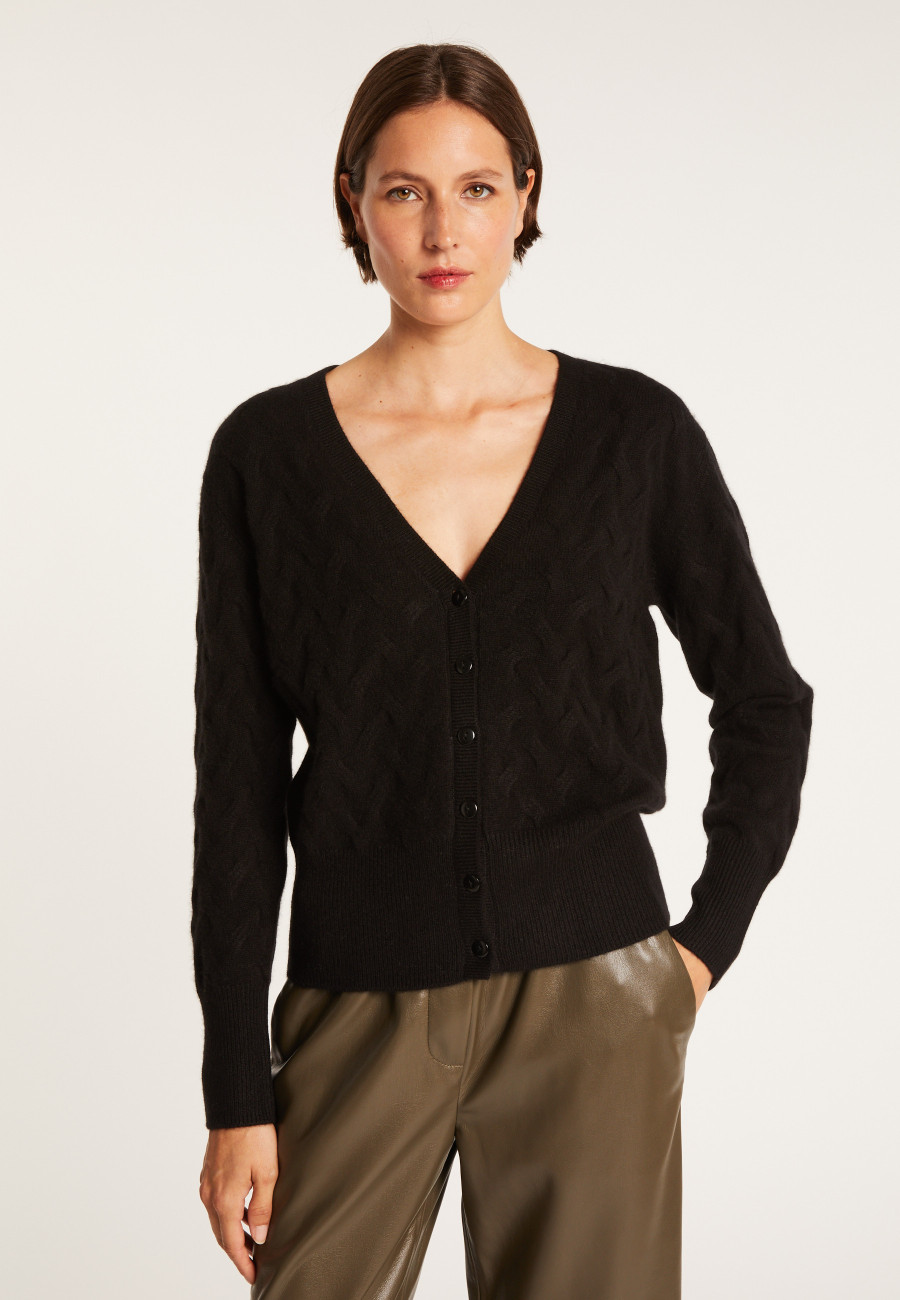 Cable-knit cashmere cardigan - Fiona