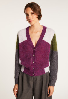 V-neck mohair cardigan - Flora