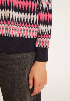 Wool sweater with Aztec patterns - Fidji