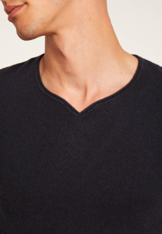 Cashmere jumper with grandad neckline - Henry