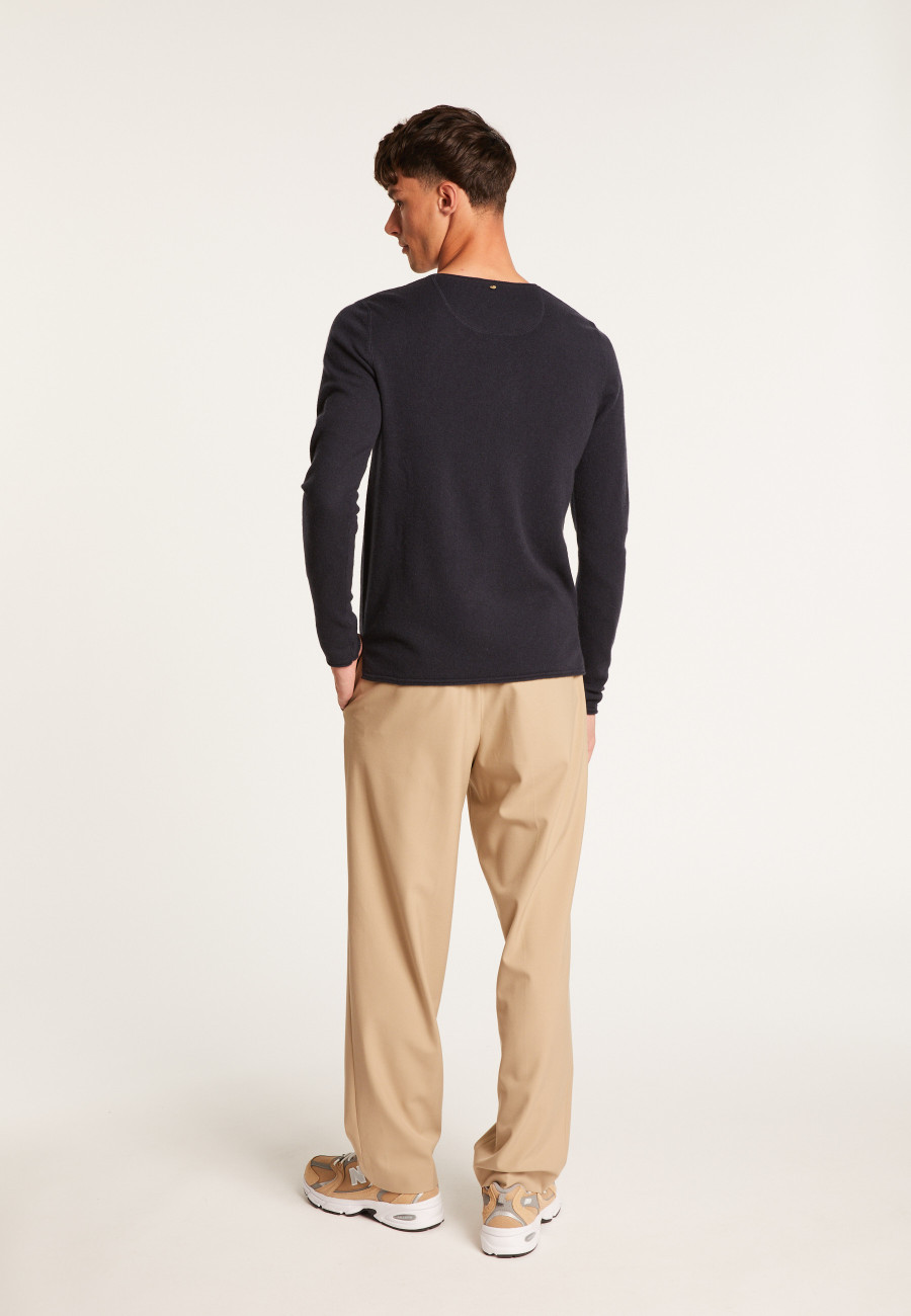 Cashmere jumper with grandad neckline - Henry