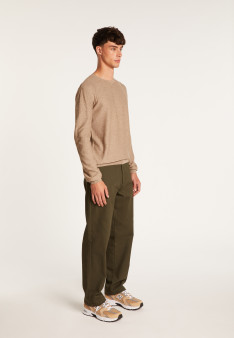 Cotton and cashmere crew neck jumper - Hizoka