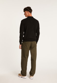 long-sleeved polo shirt in 100% cashmere-BILLY