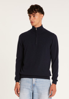 Cashmere sweater with zip neck - BLAISE