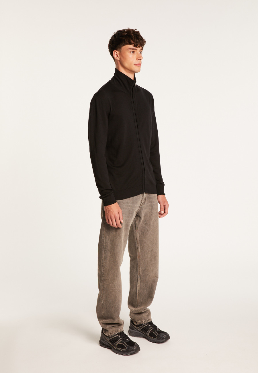 Zipped wool cardigan - Bastian