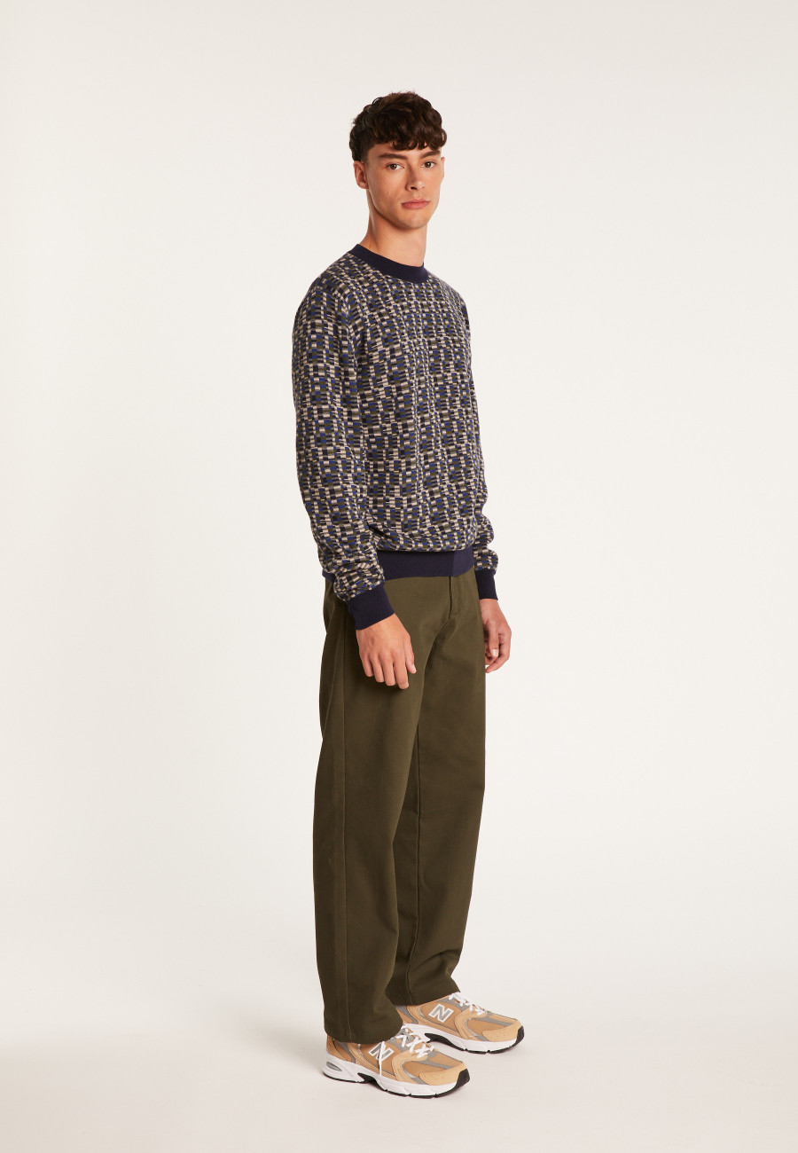 wool and cotton sweater- LORENZO