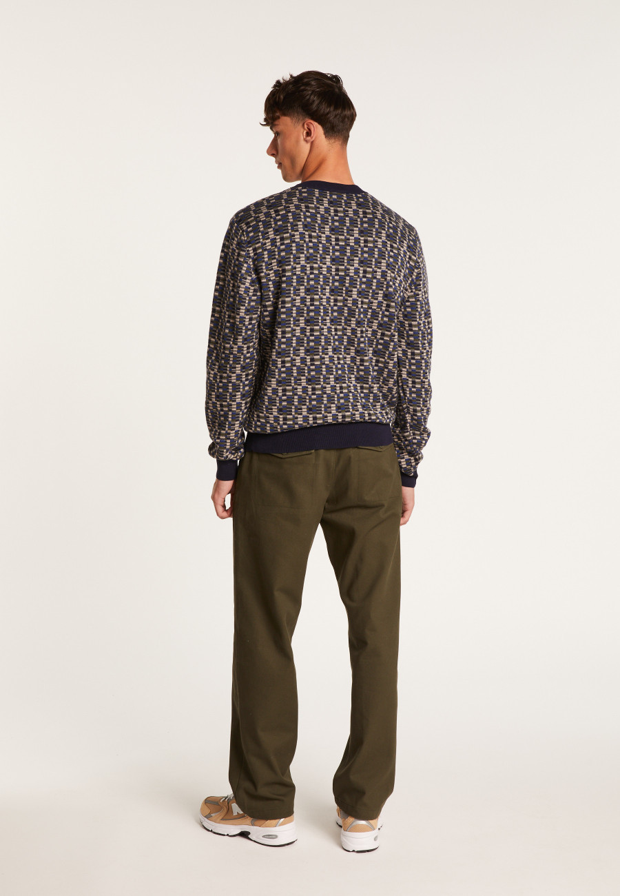 wool and cotton sweater- LORENZO