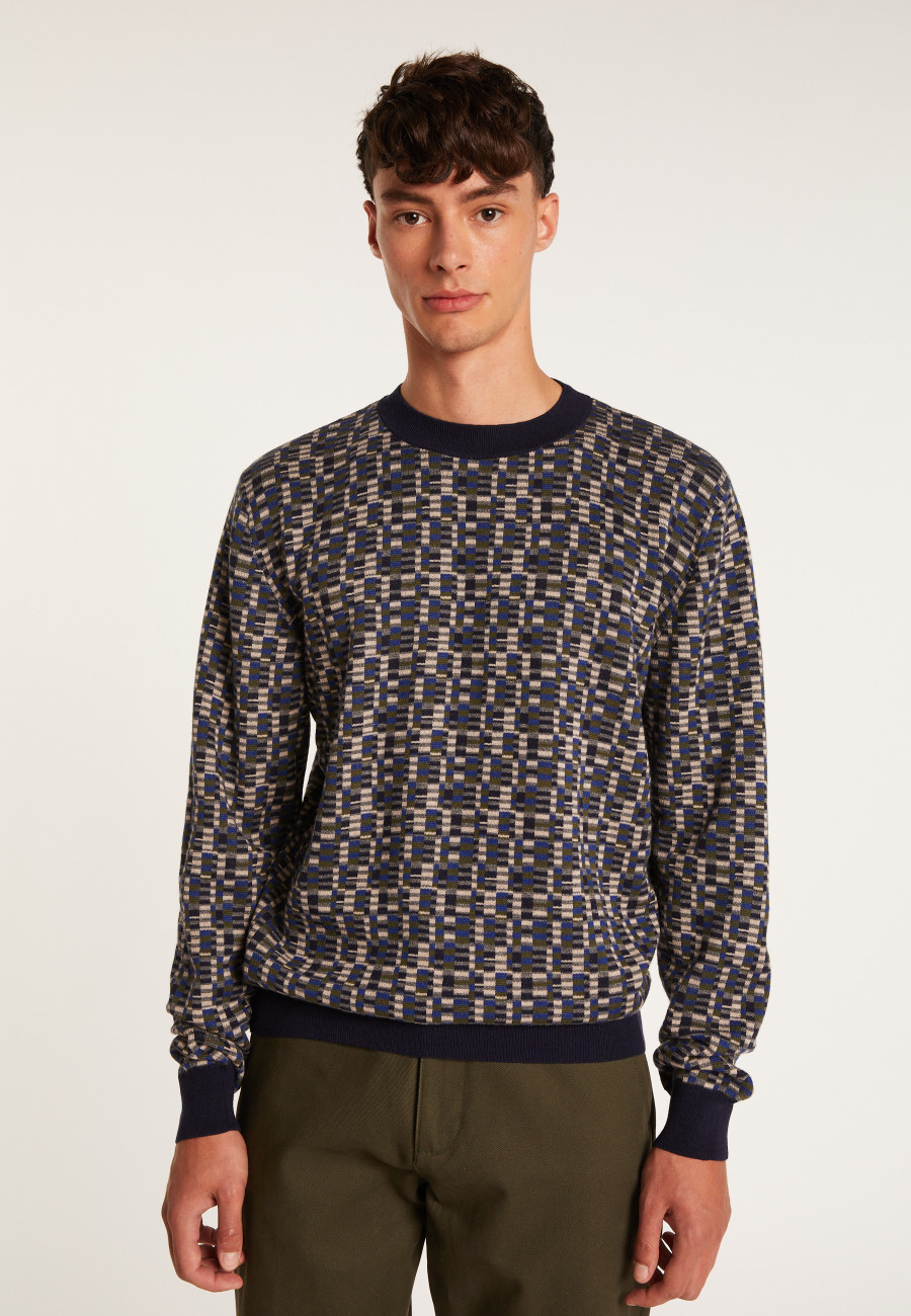 wool and cotton sweater- LORENZO