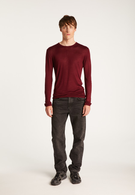 Cashmere bamboo fiber crew neck sweater - Taffy