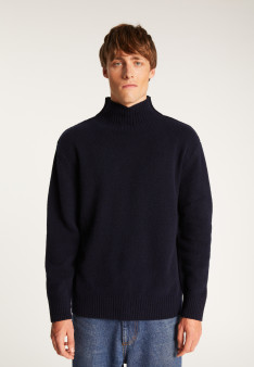 Cashmere Blend High Neck Sweater - Tiago