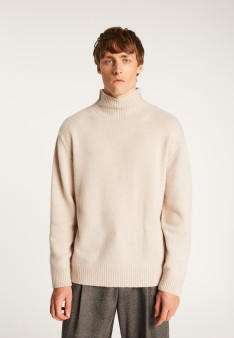 Cashmere Blend High Neck Sweater - Tiago