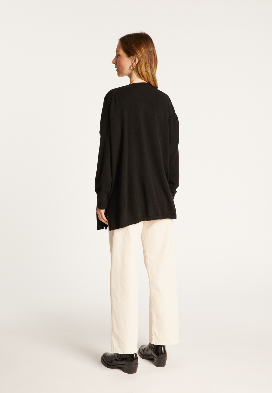 Oversized V-neck sweater in cashmere - Apolline