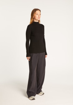 High neck sweater in wool blend - Reagan