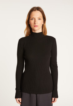 High neck sweater in wool blend - Reagan