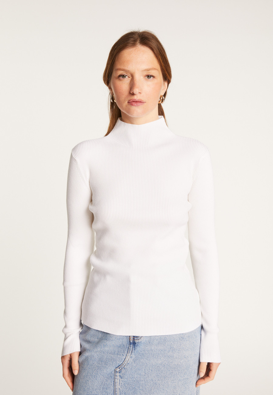 High neck sweater in wool blend - Reagan