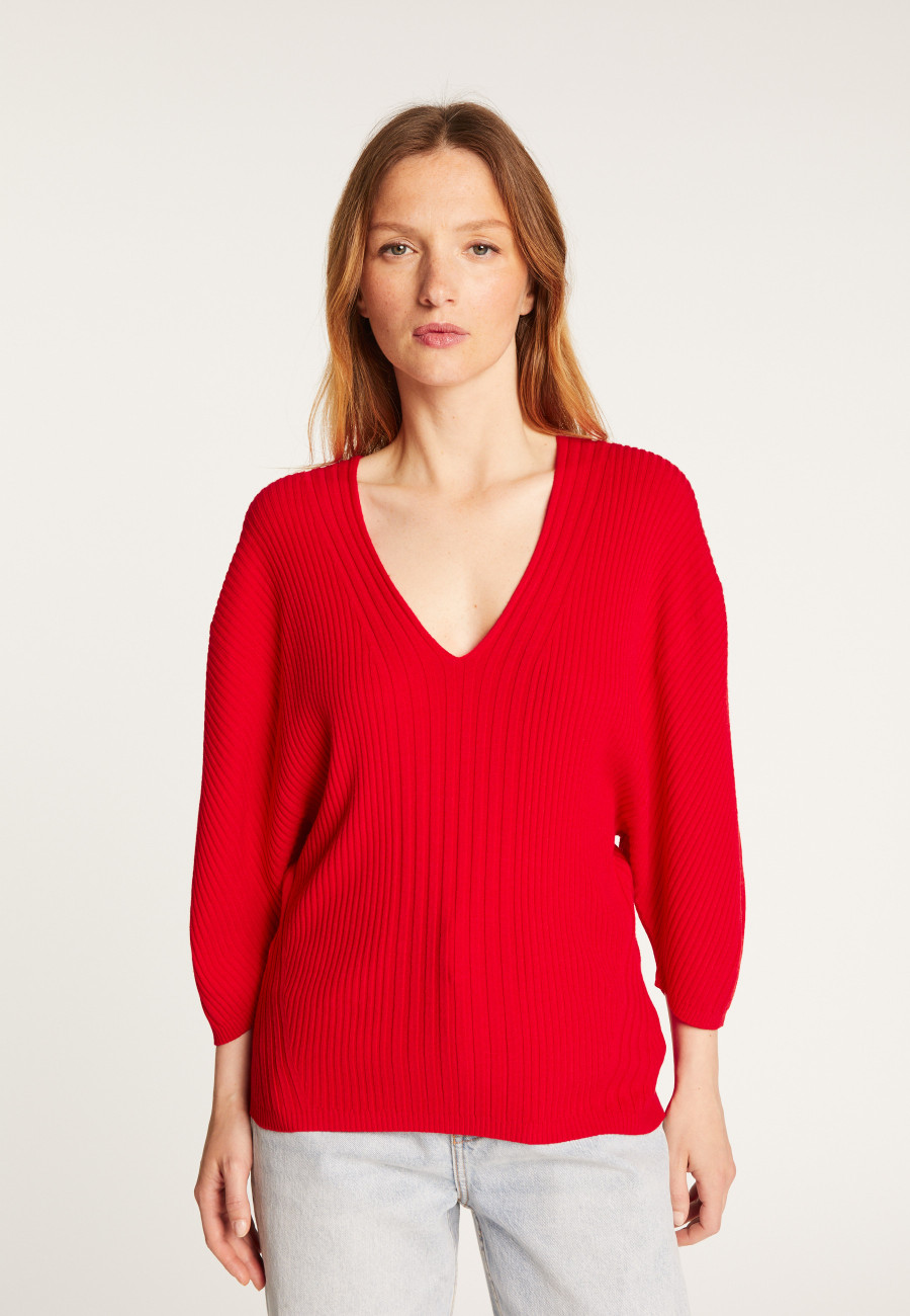 Balloon sleeve sweater in wool blend - Rooney