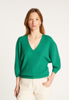 Balloon sleeve sweater in wool blend - Rooney