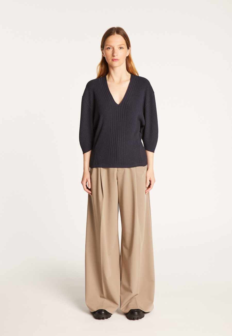 Balloon sleeve sweater in wool blend - Rooney