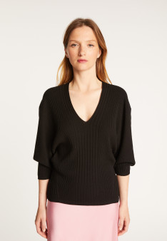 Balloon sleeve sweater in wool blend - Rooney