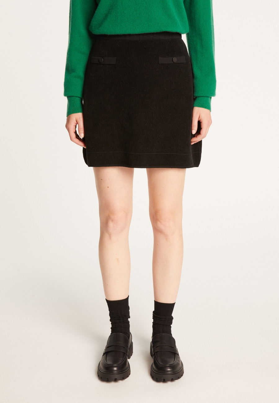 Short skirt in wool and velvet - Regina