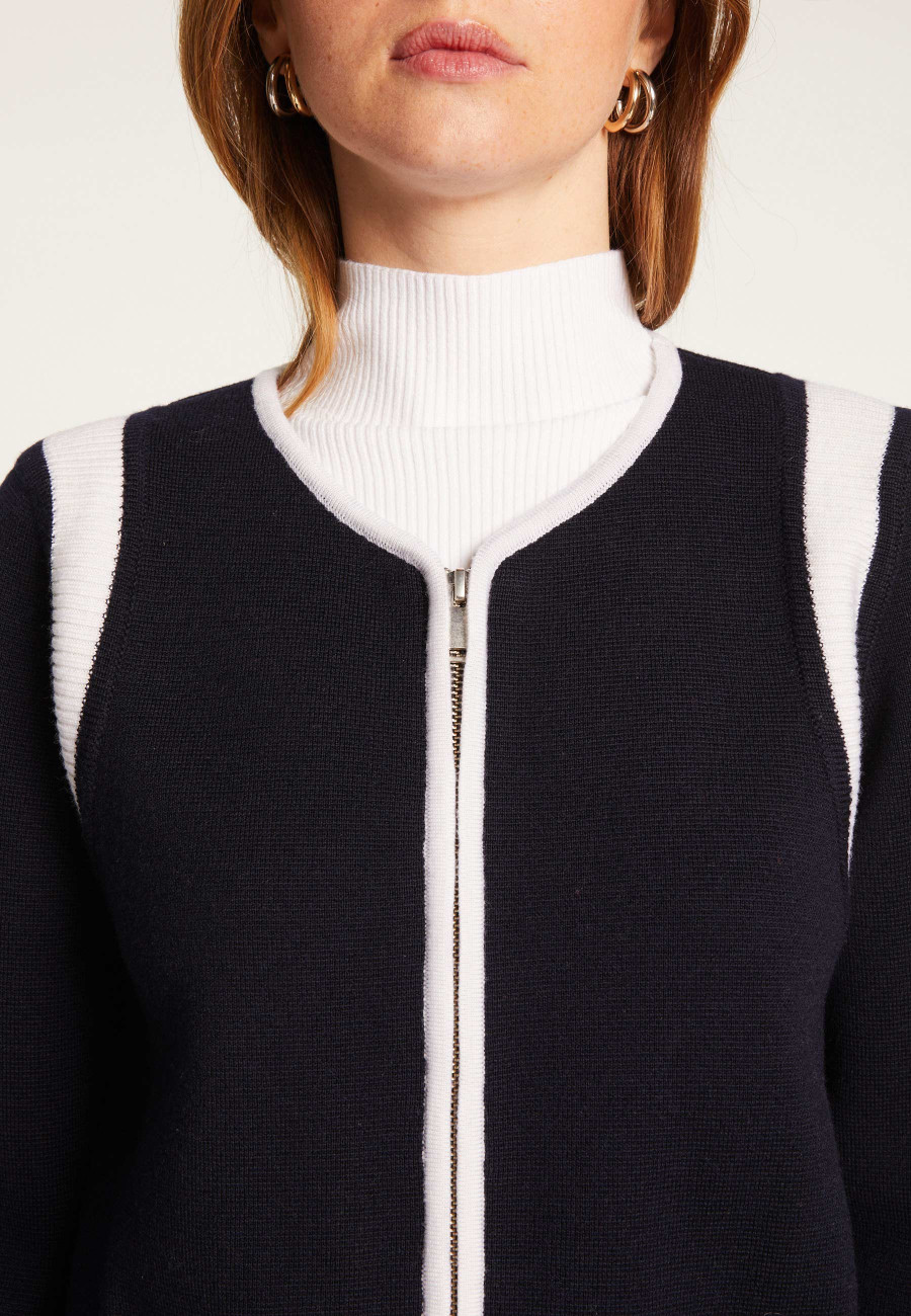 Zipped jacket in merino wool - Reine