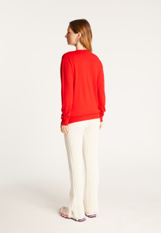 V-neck merino wool sweater - Arya