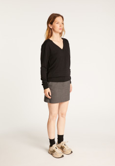 V-neck merino wool sweater - Arya