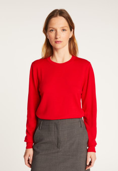 Round neck merino wool sweater - Asena