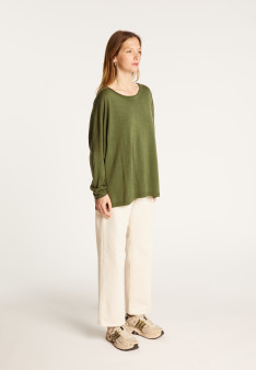 Loose-fit fine merino wool sweater - Azel