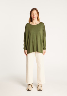 Loose-fit fine merino wool sweater - Azel