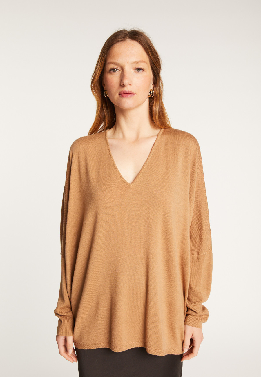 Batwing sleeve wool sweater - Boxe