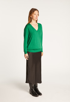 V-neck merino wool sweater - Arya